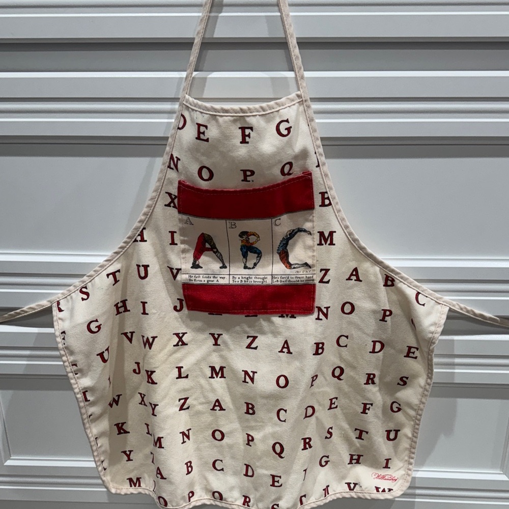 Hilliamsburg Vintage Kids Alphabet Print Apron